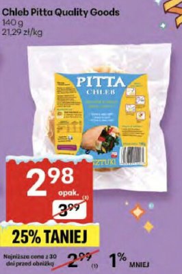 Chleb Pitta Quality Goods promocja w Delikatesy Centrum