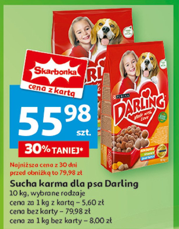 Karma dla psa kurczak-warzywa Purina darling promocja