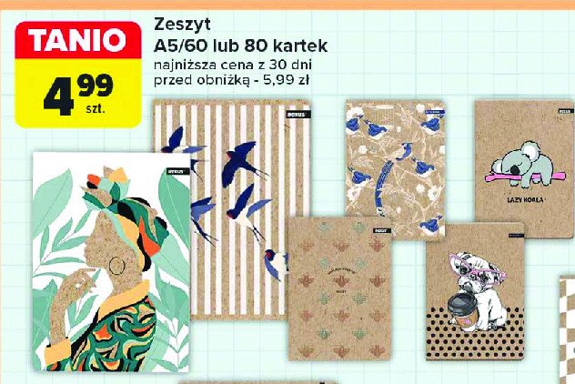 Zeszyt a5 60 kartkowy Beniamin Beniamin mn promocja