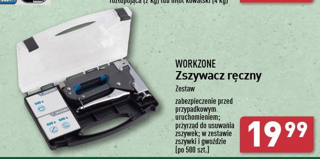 Zszywacz ręczny WORKZONE promocja w Aldi