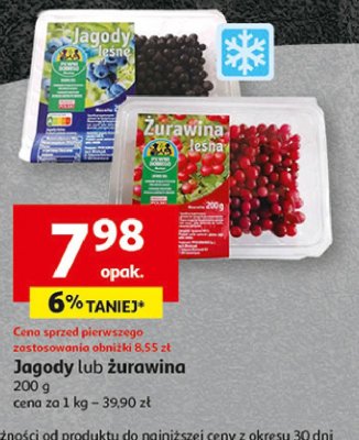 Żurawina leśna Auchan pewni dobrego promocja