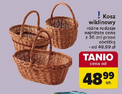 Kosz wiklinowy promocja w Carrefour Market