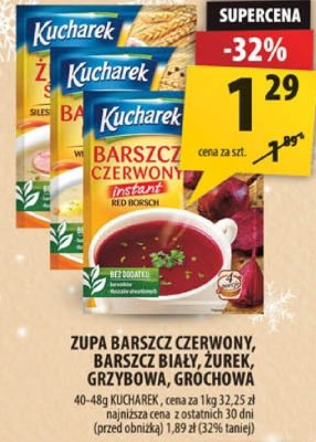 Zupa barszcz czerwony, barszcz biały, żurek, grzybowa, grochowa Kucharek promocja w Arhelan