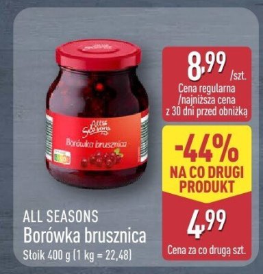 Borówka brusznica ALL SEASONS promocja w Aldi