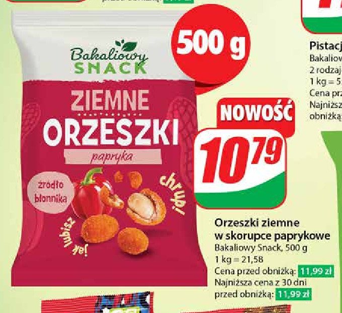 Orzeszki ziemne w  skorupce paprykowej Bakaliowy snack promocja