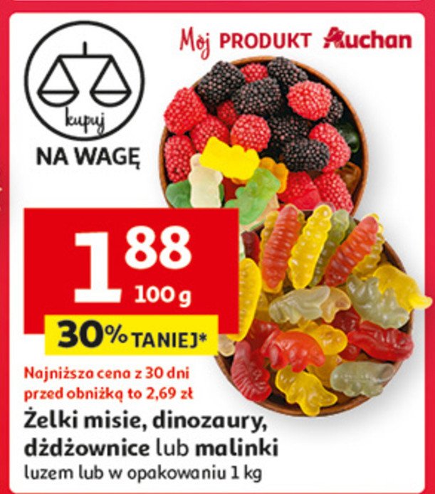 Żelki misie Auchan promocja w Auchan