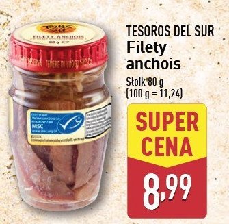 Filety anchois TESOROS DEL SUR promocja