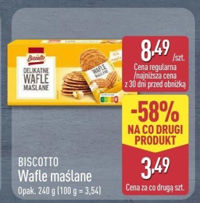 Wafle maślane promocja w Aldi