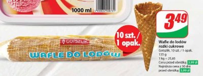 Wafle do lodów rożki Gotszlik promocja