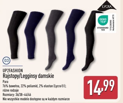 Rajstopy/legginsy damskie UP2FASHION Rajstopy/Legginsy damskie promocja w Aldi