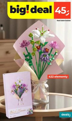 Klocki bukiet kwiatów Block Flowers promocja w Dealz