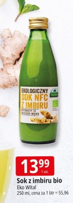 Sok z imbiru bio Eko Vital promocja w Leclerc