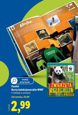 Karty kolekcjonerskie WWF Zwierzęta Chronione promocja w Lidl