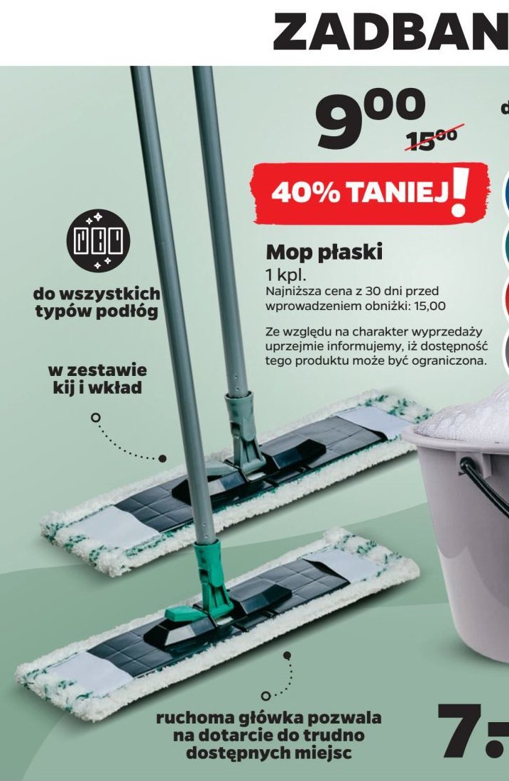 Mop płaski promocja