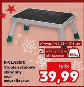 Stopień stalowy składany K-classic promocja w Kaufland