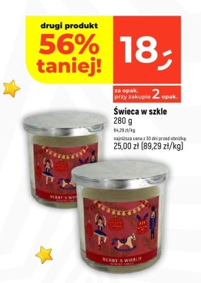 Świeca w szkle 280 g promocja w Dealz