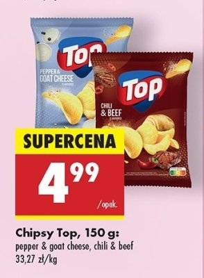 Chipsy chili & beef Top chips Top (biedronka) promocja