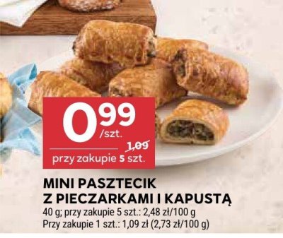 Mini pasztecik z pieczarkami i kapustą promocja w Stokrotka