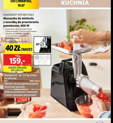 Maszynka do mielenia mięsa 400 w Silvercrest promocja