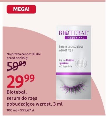 Serum do rzęs pobudzające wzrost, 3 ml promocja w Rossmann
