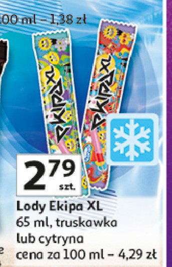 Lód cytrynowy KORAL EKIPA promocja w Auchan