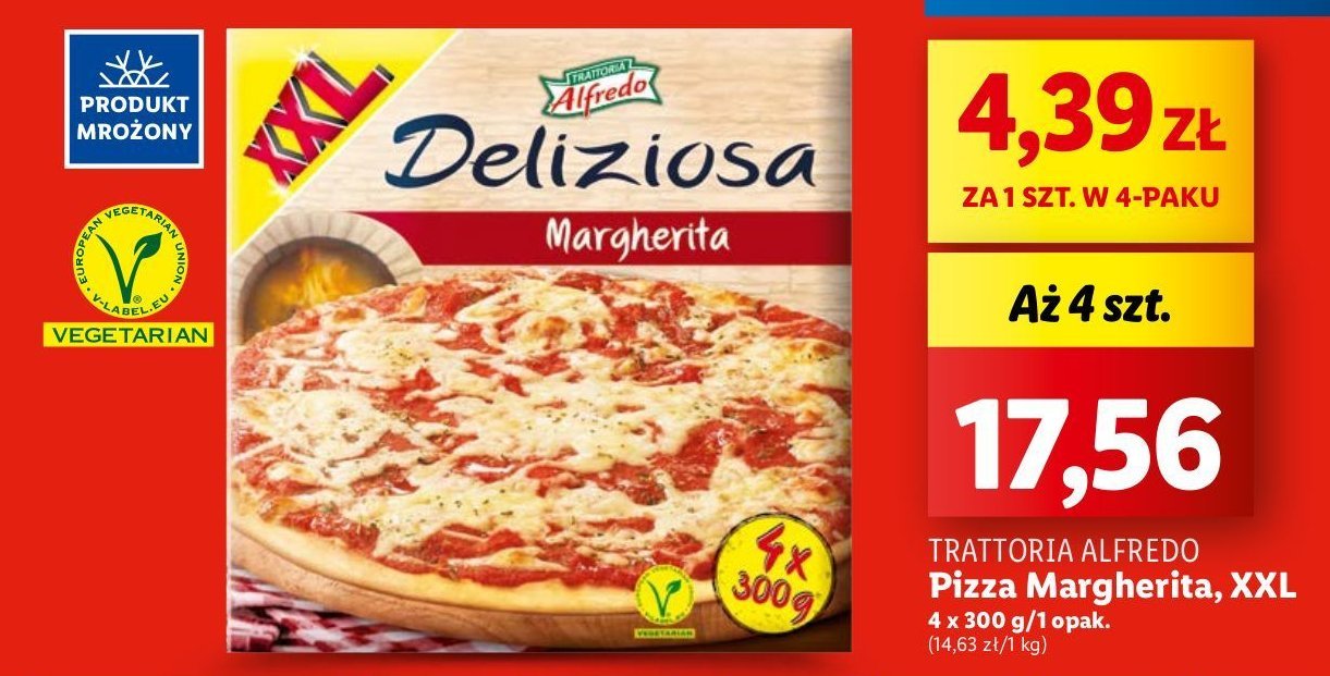 Pizza margherita xxl Trattoria alfredo promocja