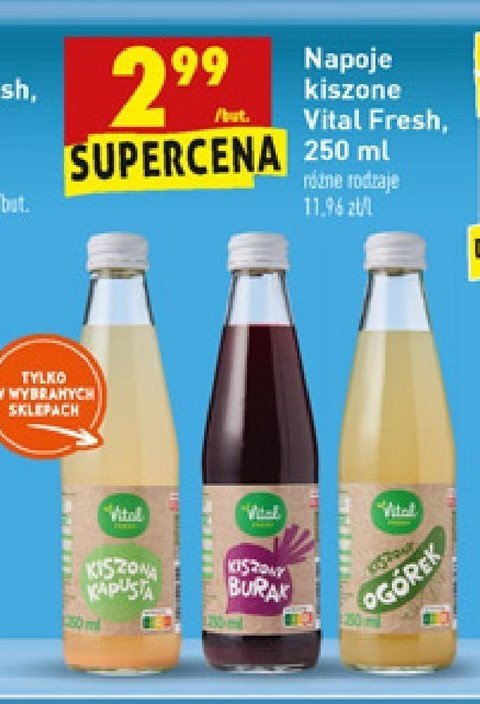 Sok z kiszonych og贸rk贸w Vital fresh promocja