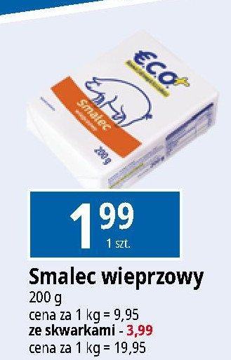 Smalec wieprzowy ze skwarkami i cebulą Eco+ promocja