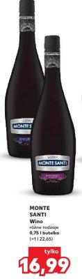 Wino MONTE SANTI różne rodzaje promocja w Kaufland