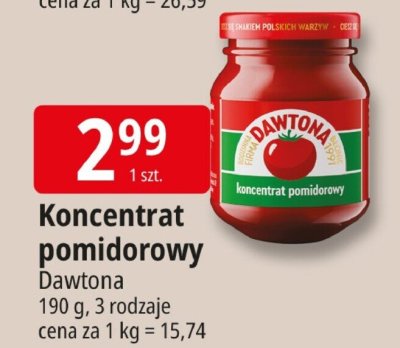 Koncentrat pomidorowy Dawtona promocja w Leclerc