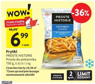 Frytki Proste do piekarnika PROSTE HISTORIE promocja w Intermarche