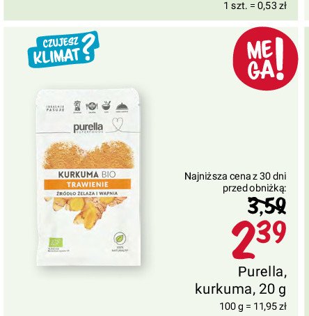 Kurkuma bio Purella superfoods Purella food promocja