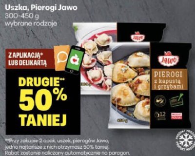 Uszka, Pierogi Jawo wybrane rodzaje promocja w Delikatesy Centrum