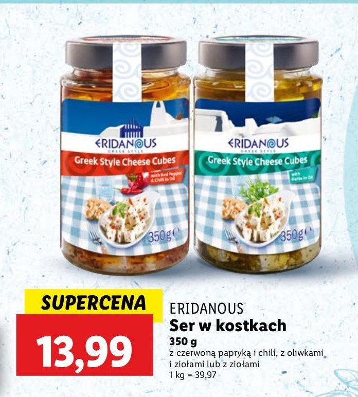 Ser w kostkach z papryką i chilli Eridanous promocja w Lidl