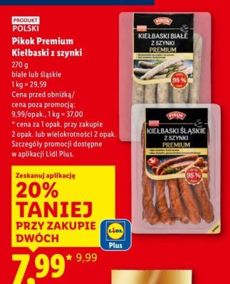 Kie艂baski z szynki Mistrz rohus promocja w Lidl