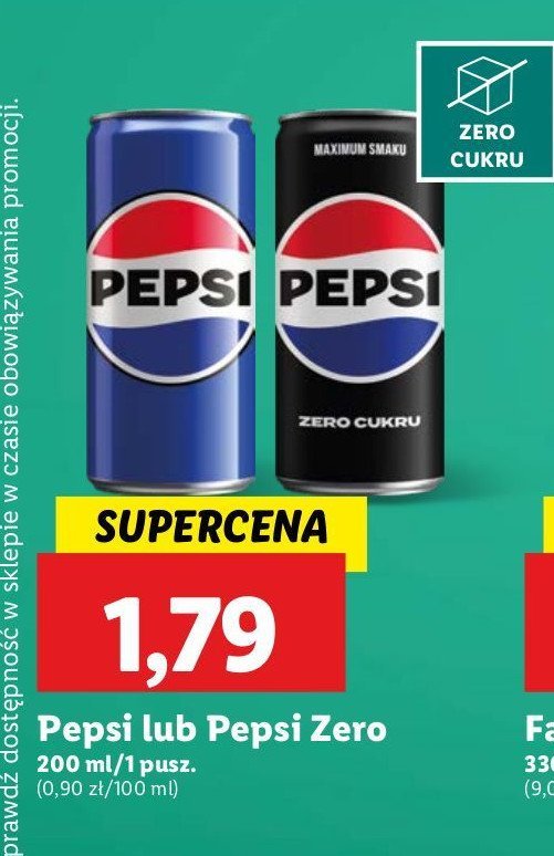 Napój Pepsi zero promocja