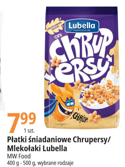P艂atki choco kulki Lubella mleko艂aki promocja