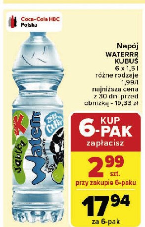 Woda jabłkowa Kubuś waterrr promocja