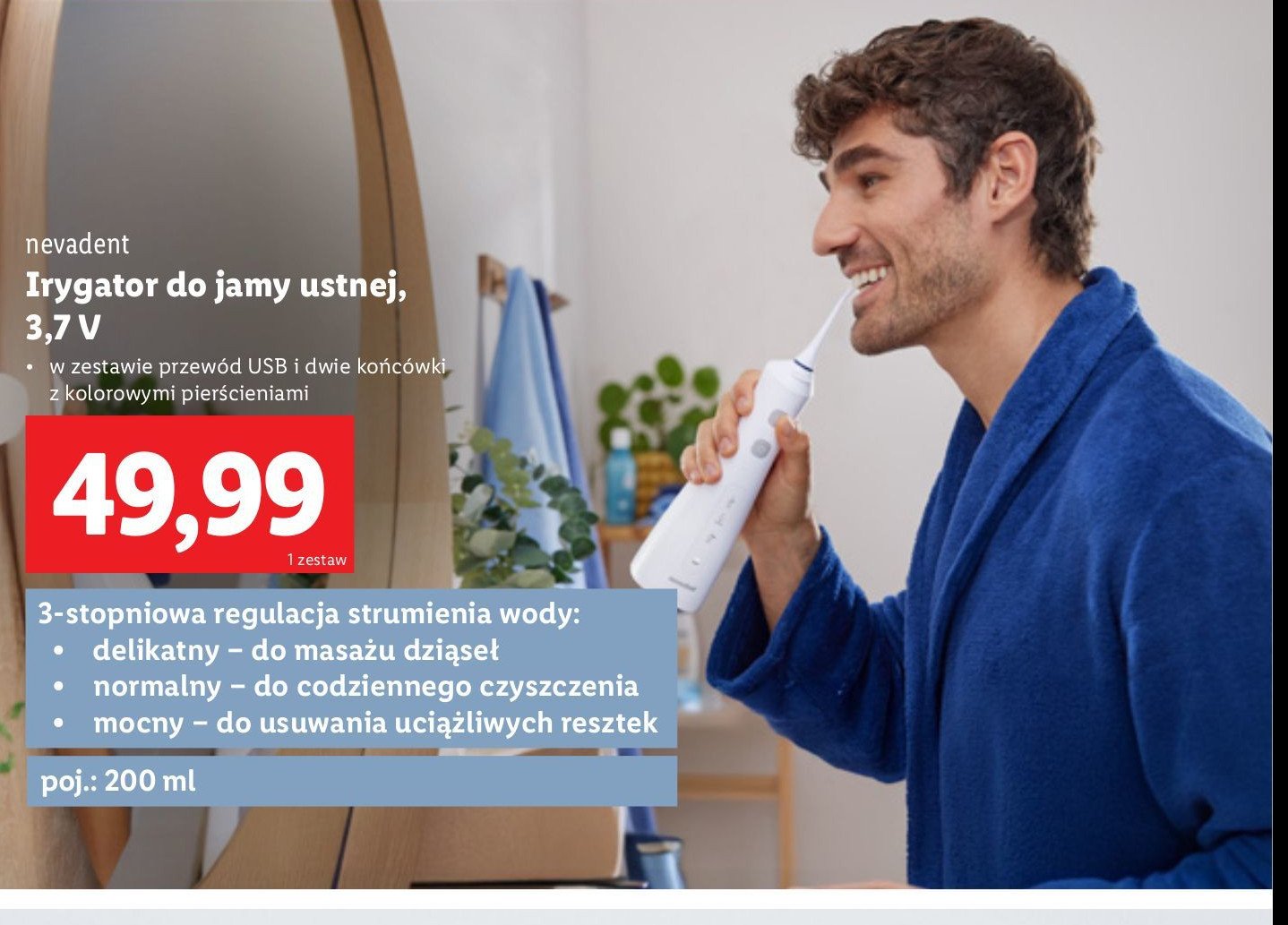 Irygator wodny do zębów Nevadent promocja w Lidl