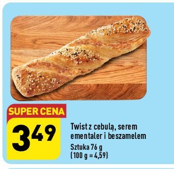 Twisy z cebulą, serem ementaler i beszamelem promocja