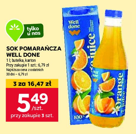 Sok pomarańczowy Well done promocja