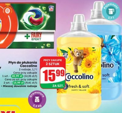 Płyn do płukania Coccolino promocja w Dino
