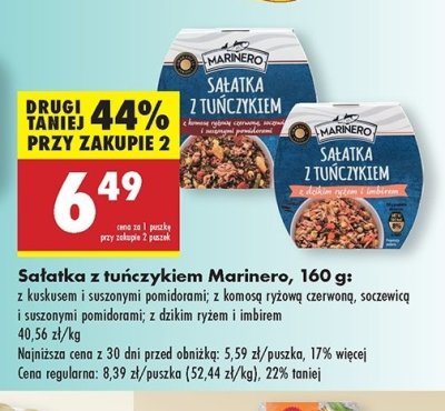 Sałatka z tuńczykiem z dzikim ryżem i imbirem Marinero promocja