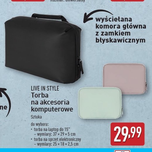 Torba na laptopa Live in style promocja