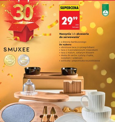 Naczynia lub akcesoria do serwowania SMUKEE z drewna bambusowego promocja w Biedronka