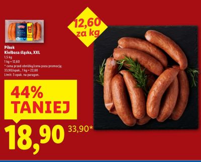 Kiełbasa śląska XXL Pikok promocja w Lidl