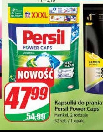 Kapsułki do prania universal deep clean PERSIL POWER CAPS promocja