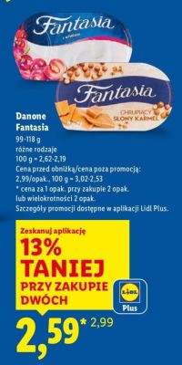 Jogurt Danone Fantasia promocja w Lidl