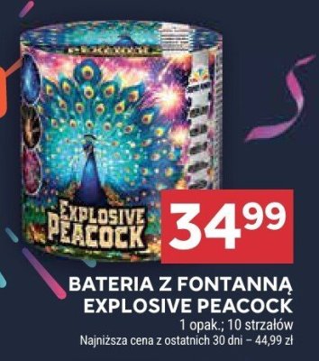 Bateria z fontanną Explosive Peacock promocja w Stokrotka