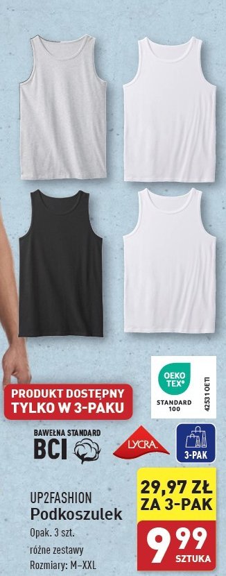 Podkoszulek męski m-xxl Up2fashion promocja w Aldi